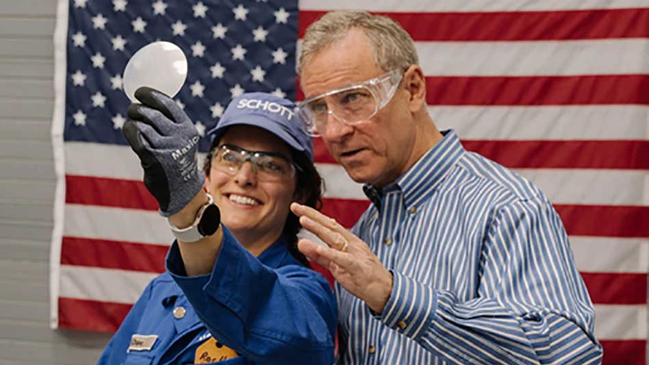 U.S. Representative Matt Cartwright (PA-08) inspecting a launch tube window for the U.S. Army Air Defense System.
