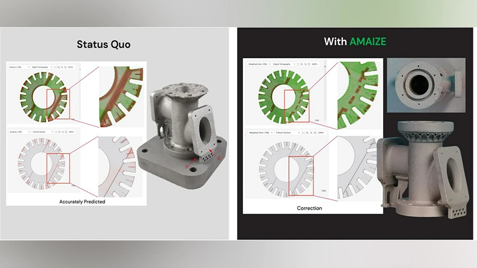 1000 Kelvin's software acts as an autocorrect copilot for 3D printing. By using a physics-informed AI, AMAIZE automatically identifies and corrects issues in a print file without altering the original design to achieve a perfect part the first time it is printed.