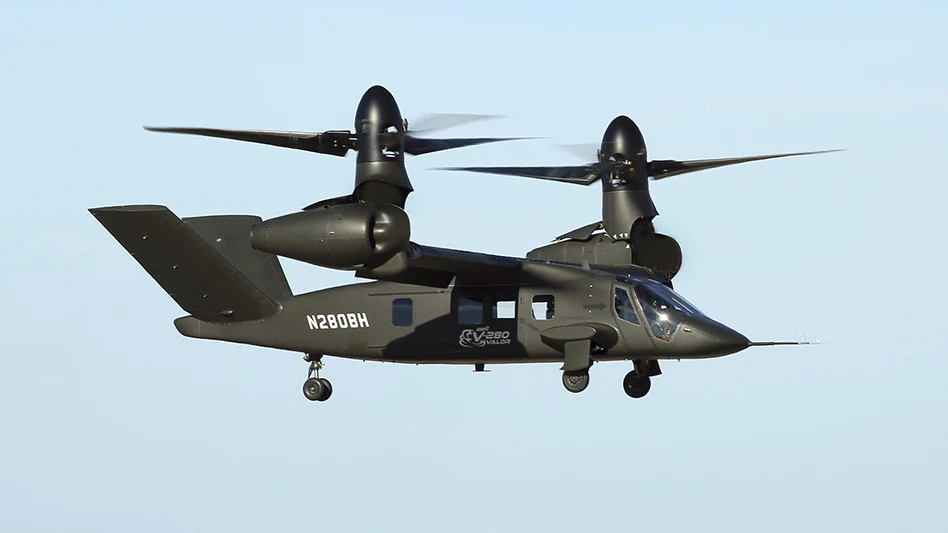 The Army announced that it awarded the$1.3 billion Future Long Range Assault Aircraft contract to Texas-based Bell Textron on Dec. 5. Bell’s V-280 Valor [pictured] a joint multi-role (JMR) technology demonstrator (TD), logged more than 200 flight hours during the FLRAA demonstration and risk reduction efforts to help Bell develop the future FLRAA model.