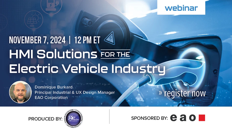 Banner image with the words HMI Solutions for the Electric Vehicle Industry