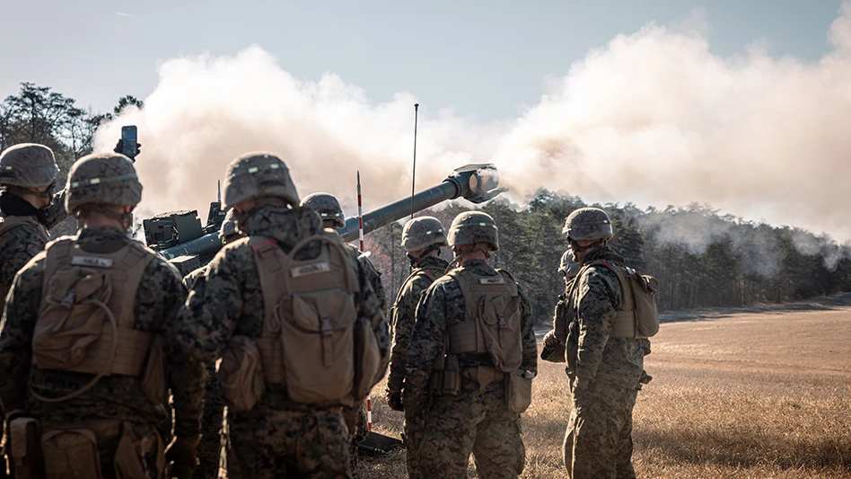 Marines with The Basic School demonstrate how to operate an M777 towed 155 mm Howitzer to train newly commissioned officers at Marine Corps Base Quantico, Va.