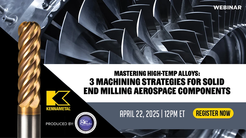 Text reading Mastering High-Temp Alloys: 3 Machining Strategies for Solid End Milling Aerospace Components