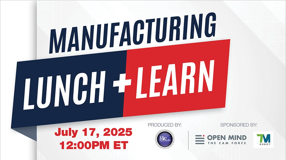 Text reading Manufacturing Lunch + Learn