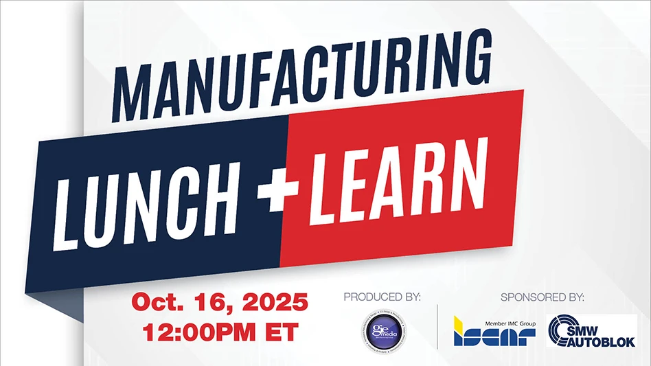 Text reading Manufacturing Lunch + Learn