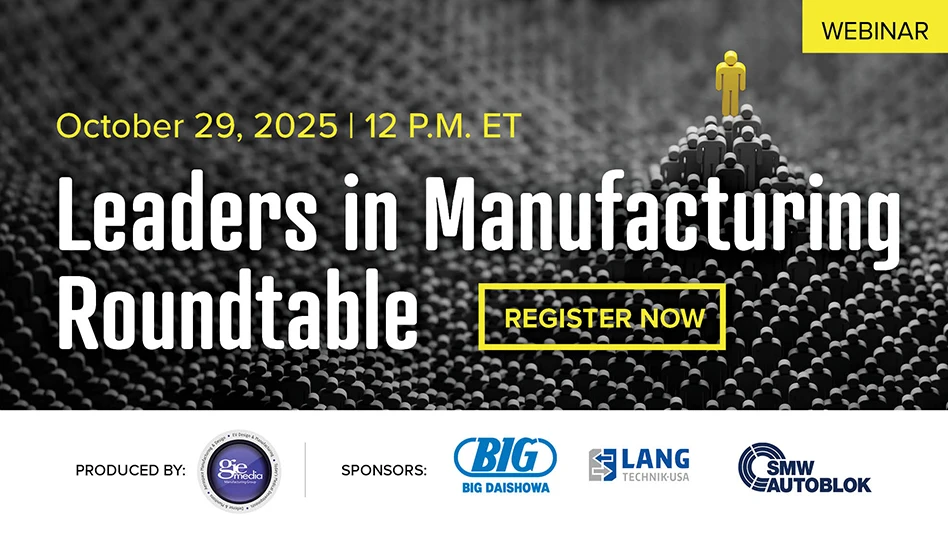 Text reading Leaders in Manufacturing Roundtable