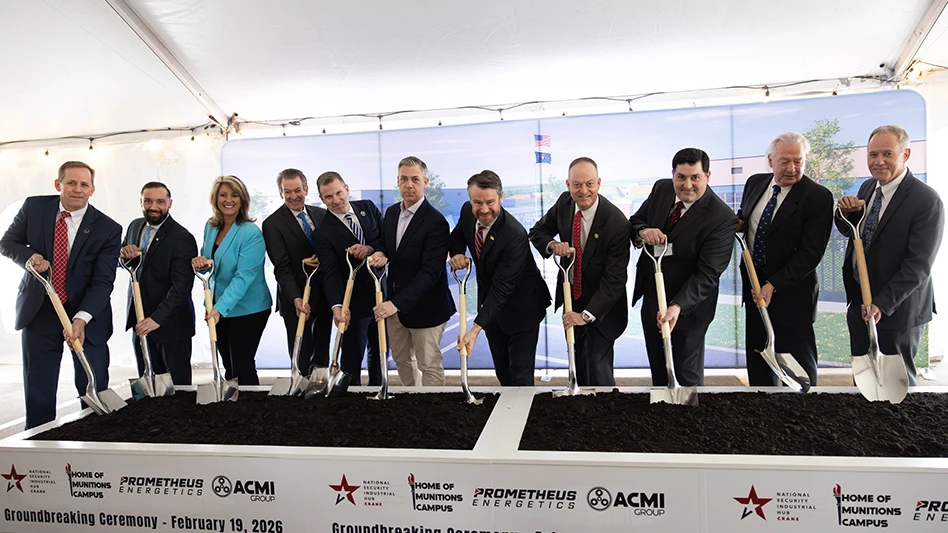 The groundbreaking event brought together state and federal elected officials, manufacturing leaders, and representatives from the Department of War.